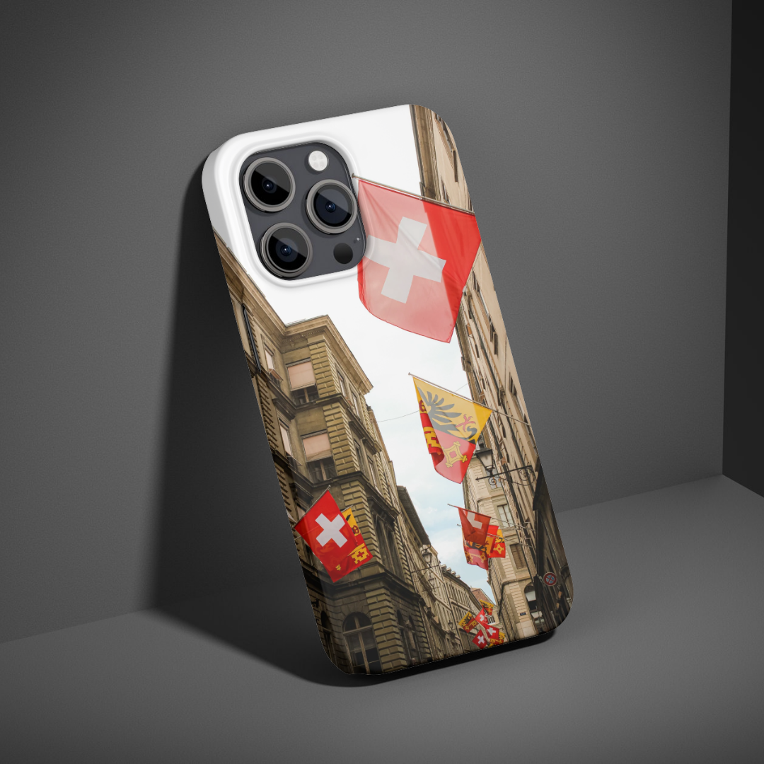 "Swiss Street" - Coque double couche personnalisée prête à l'emploi pour iPhone