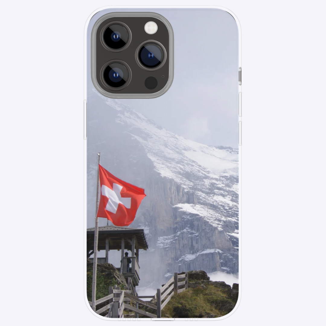 "Swiss mountains" - Ready-made Custom Dual-layer case for iPhone