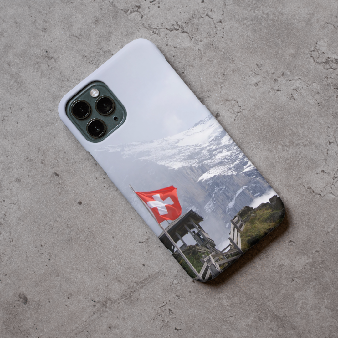 "Swiss mountains" - Ready-made Custom Dual-layer case for iPhone
