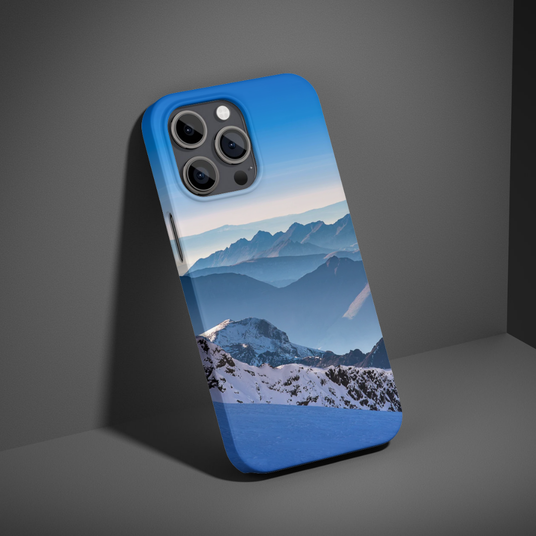 "Snowy mountains" - Ready-made Custom Dual-layer case for iPhone