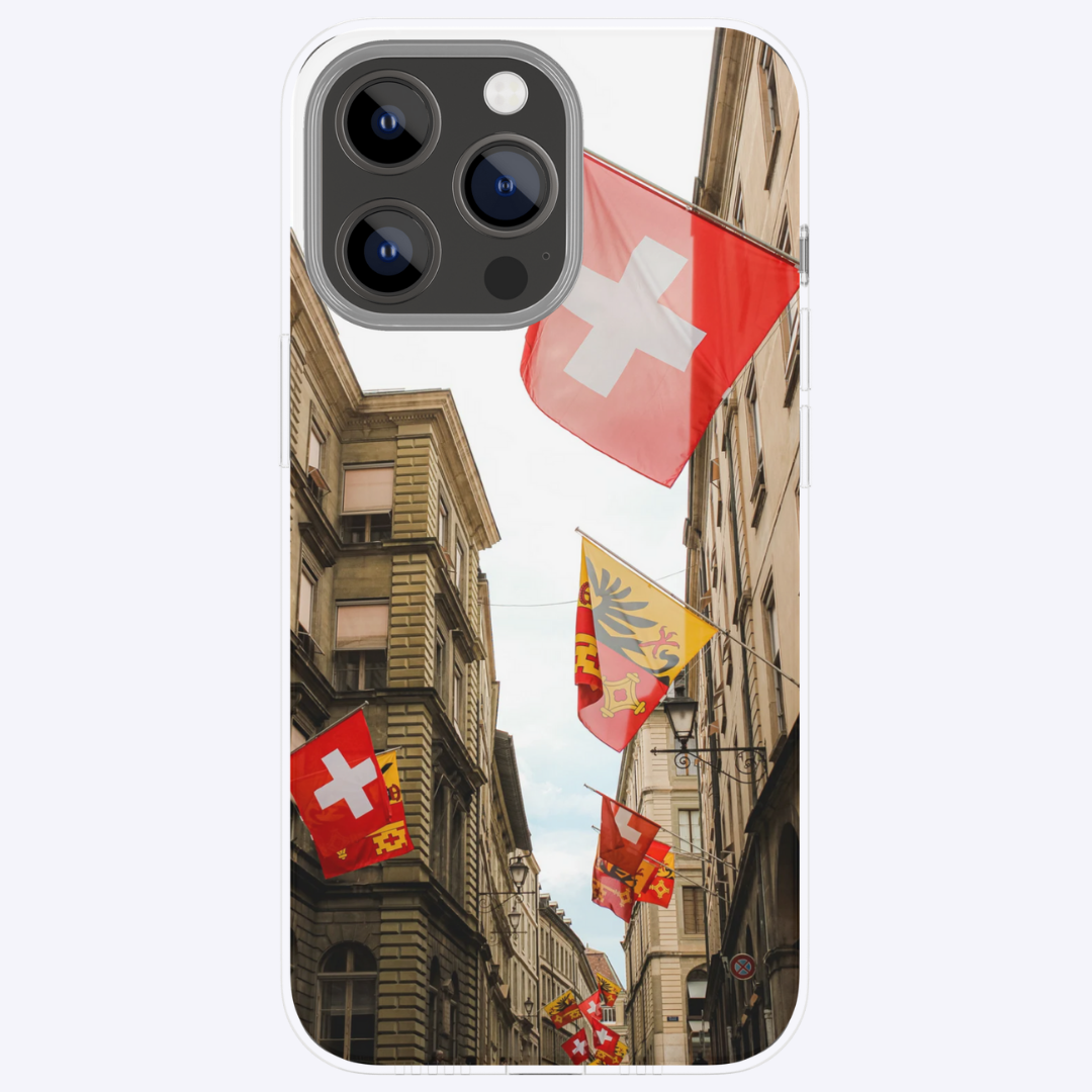 "Swiss Street" - Coque double couche personnalisée prête à l'emploi pour iPhone