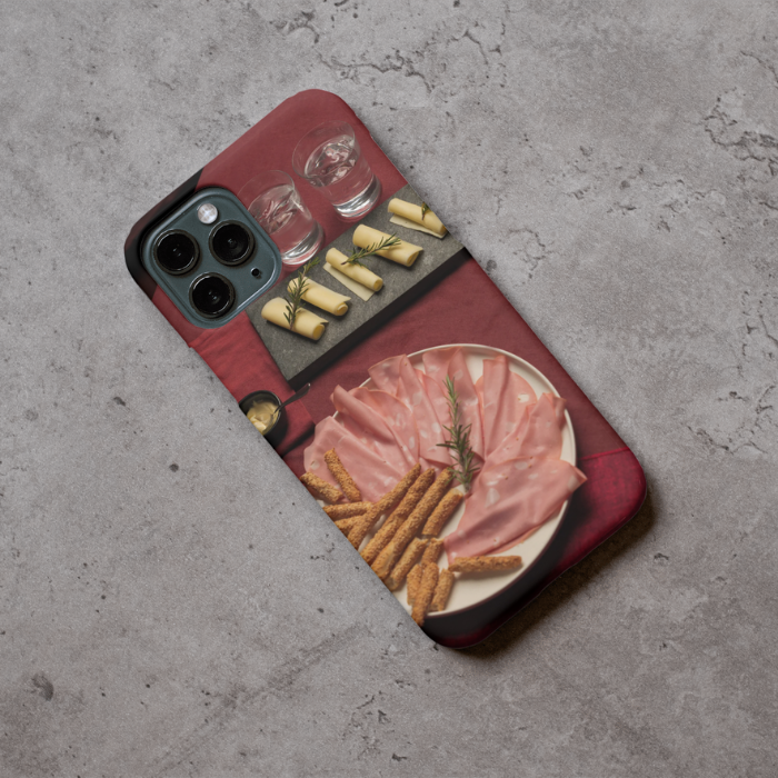 "Strong snacks" - Coque double couche personnalisée prête à l'emploi pour iPhone