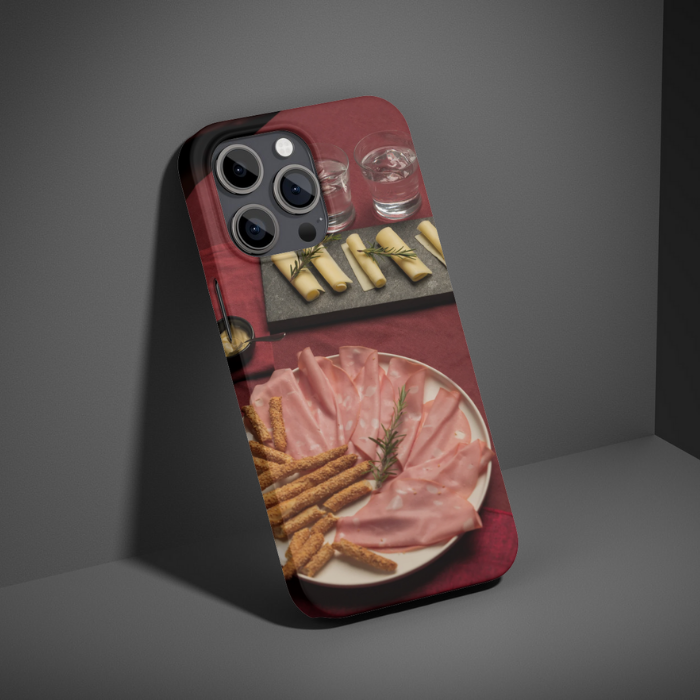 "Strong snacks" - Coque double couche personnalisée prête à l'emploi pour iPhone
