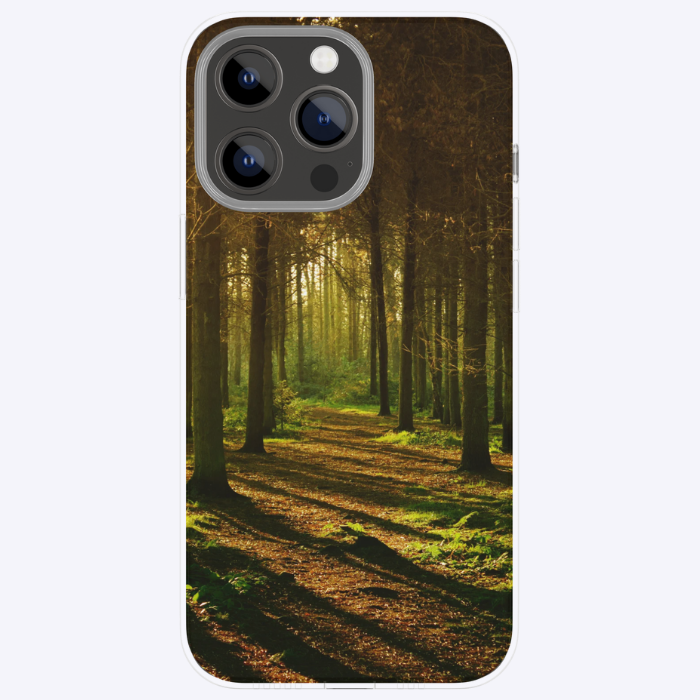 "Sunny forest" - Coque double couche personnalisée prête à l'emploi pour iPhone